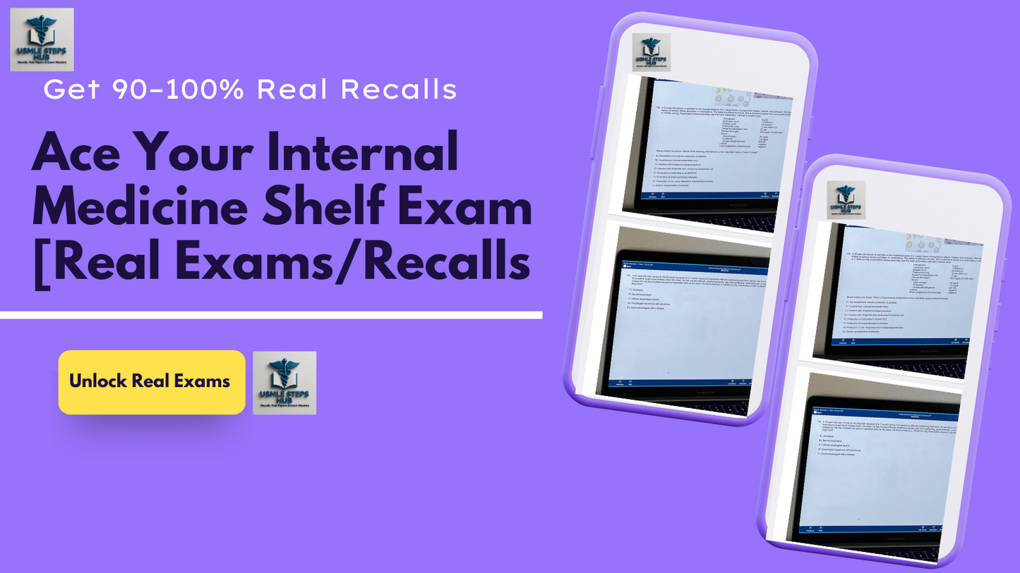 Ace Your Internal Medicine Shelf Exam with the 2024-2025 Recalls Package