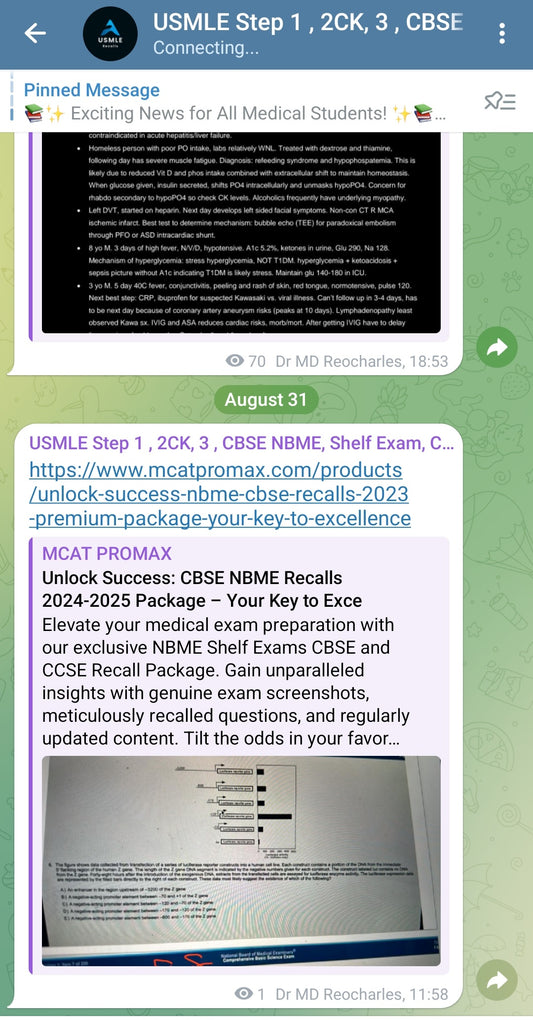 Elevate Your USMLE Prep with Our Exclusive Telegram Channel