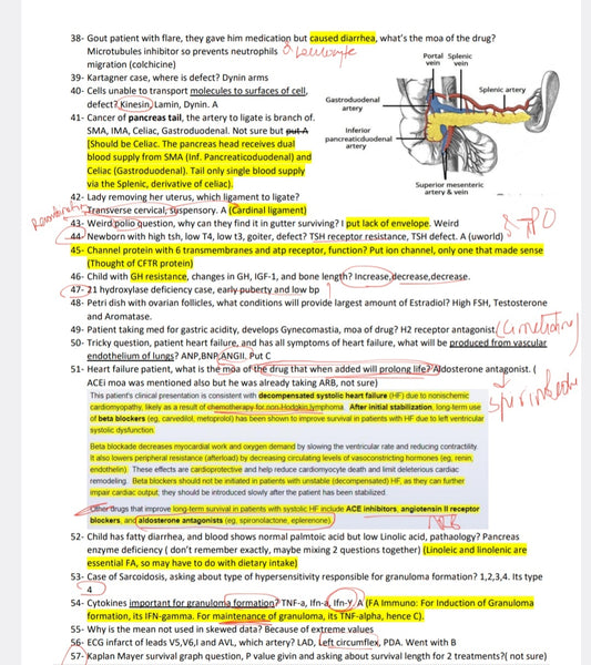 USMLE Step 1 Nepali Recalls / Past Papers 2024-2025 - Golden Files Highlighted