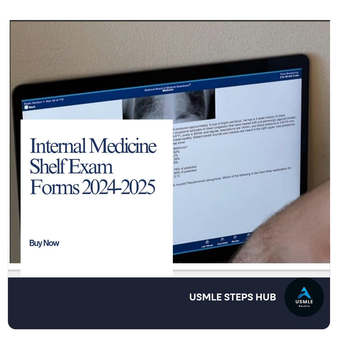 Ace Your Internal Medicine Shelf Exam with the 2024-2025 Recalls Package